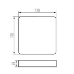 LED Panelės TAVO paviršinio mondavimo rėmas FRAME DL 18W W IP K