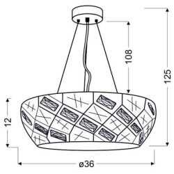 GLANCE Pakabinamas šviestuvas 36 24W LED 4000K Balta