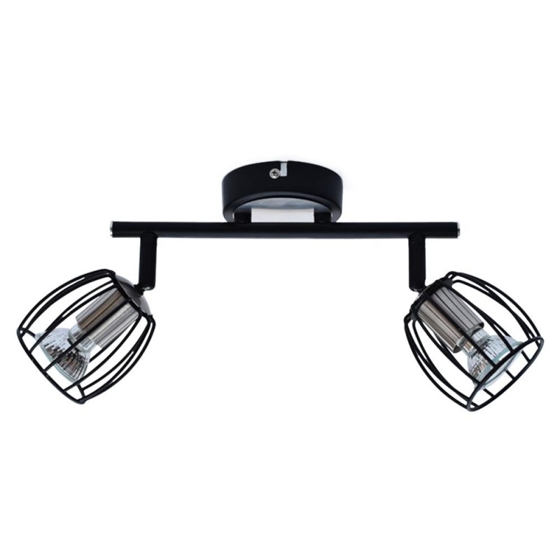 ZONK Lubinis šviestuvas 2X3W LED GU10 Matinė Juoda Satino Nikelio