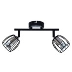 ZONK Lubinis šviestuvas 2X3W LED GU10 Matinė Juoda Satino Nikelio