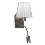 SYLWANA Sieninis šviestuvas 1xE14 LED Su jungikliu Chromo / Balta Square