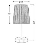 RIFASA Stalinis šviestuvas 1xE14 Pilka
