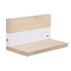 ANET Sieninis šviestuvas Medžo+Balta su lentynėle 2X4W LED 4000K