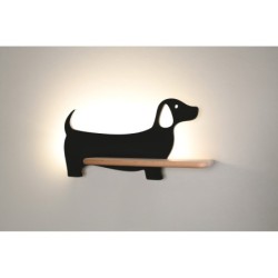 DOG Sieninis šviestuvas 5W LED 4000K IQ KIDS Juoda FSC MIX 70%