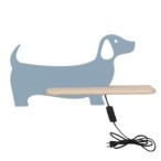 DOG Sieninis šviestuvas 5W LED 4000K IQ KIDS su laidu. su kištuku + jungikliu Mėlyna FSC MIX 70%