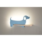 DOG Sieninis šviestuvas 5W LED 4000K IQ KIDS su laidu. su kištuku + jungikliu Mėlyna FSC MIX 70%