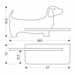 DOG Sieninis šviestuvas 5W LED 4000K IQ KIDS su laidu. su kištuku + jungikliu Mėlyna FSC MIX 70%