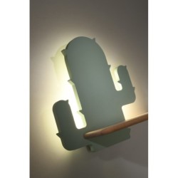 CACTUS 1 Sieninis šviestuvas 4W LED 4000K IQ KIDS su laidu. su kištuku + jungikliu Žalia FSC MIX 70%