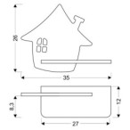 HOUSE Sieninis šviestuvas 4W LED 4000K KP IQ KIDS su laidu. su jungikliu + kištuku Juoda