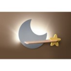 MOON Sieninis šviestuvas 5W LED IQ KIDS Pilkas+Aukso