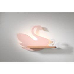 SWAN Sieninis šviestuvas 5W LED IQ KIDS pink+Balta