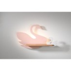 SWAN Sieninis šviestuvas 5W LED IQ KIDS pink+Balta