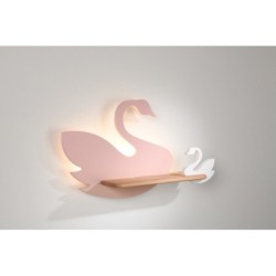 SWAN Sieninis šviestuvas 5W LED IQ KIDS pink+Balta
