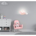 SWAN Sieninis šviestuvas 5W LED IQ KIDS pink+Balta