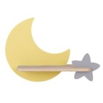 MOON Sieninis šviestuvas 5W LED IQ KIDS Aukso+Pilkas