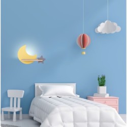 MOON Sieninis šviestuvas 5W LED IQ KIDS Aukso+Pilkas