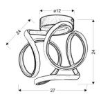 Sieninis šviestuvas DOUGLAS SCOUNCE 11W LED Ruda 4000K