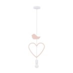 HEART B Pakabinamas šviestuvas 1xE27 IQ KIDS pink