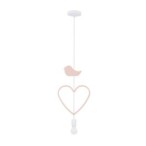 HEART B Pakabinamas šviestuvas 1xE27 IQ KIDS pink