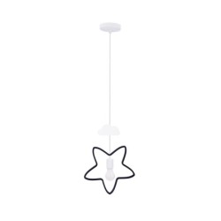 STAR C Pakabinamas šviestuvas 1xE27 IQ KIDS Juoda +Balta