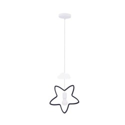 STAR C Pakabinamas šviestuvas 1xE27 IQ KIDS Juoda +Balta