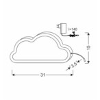 CLOUD Stalinis šviestuvas 11W LED 4000K IQ KIDS Mėlyna