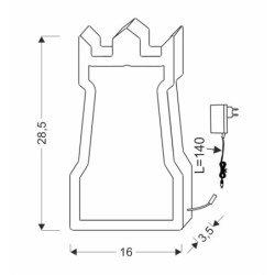 TOWER Stalinis šviestuvas 11W LED 4000K IQ KIDS RožinėKD