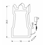 TOWER Stalinis šviestuvas 11W LED 4000K IQ KIDS RožinėKD