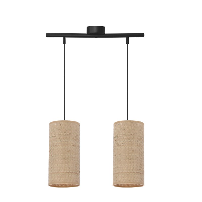 FLERI Pakabinamas šviestuvas Juoda 2X60 E27 12X25 Kreminė