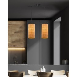 FLERI Pakabinamas šviestuvas Juoda 2X60 E27 12X25 Kreminė