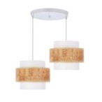 CORK Pakabinamas šviestuvas Balta 2xE27 Balta +Kreminė