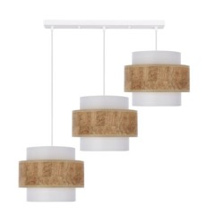 CORK Pakabinamas šviestuvas Balta 3xE27 Balta +Kreminė