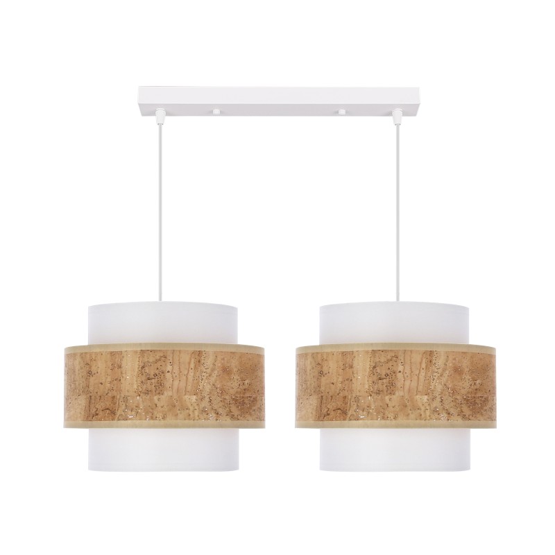 CORK Pakabinamas šviestuvas Balta 2xE27 Balta +Kreminė