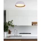 CALABRIA Lubinis šviestuvas Balta + Medžo 24W LED 40X32CM