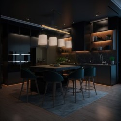 Combi Pakabinamas šviestuvas Juoda 4xE27 Kreminė