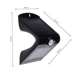 Šviestuvas su saulės elementu Butterfly juodas 1.5W