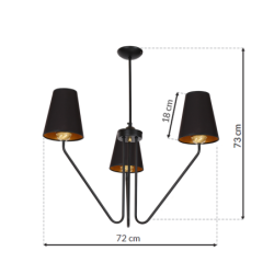 Šviestuvas VICTORIA BLACK 3xE27