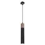 Pakabinamas šviestuvas SOLO SAWN BLACK / PATINATED WOOD 1x mini GU10