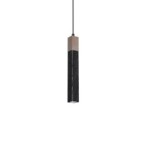 Pakabinamas šviestuvas SOLO SAWN BLACK / PATINATED WOOD 1x mini GU10