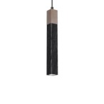 Pakabinamas šviestuvas SOLO SAWN BLACK / PATINATED WOOD 1x mini GU10