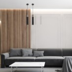 Pakabinamas šviestuvas SOLO SAWN BLACK / PATINATED WOOD 1x mini GU10