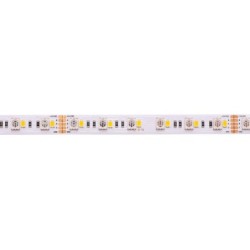SMD Spalvota + šilta balta RGB+3000K 19.2W/m 24V nehermetiška LED juosta 60LED/m IP20 120°