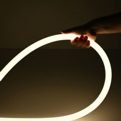 3m NEON FLEX 360° apvali Neutrali balta 4000K 14W/m 24V hermetiška LED juosta Ø25mm IP67