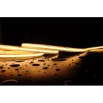 5M COB vientisa 10W/m 24V saunoms ir pirtims (iki 105°C) tinkama šilta balta 2700K LED juosta IP67