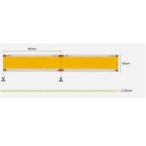 COB vientisa Neutrali balta 4000K 25W/m 24V nehermetiška LED juosta 960LED/m IP20 CRI90