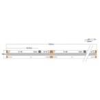 COB vientisa spalvota RGB 14W/m 24V nehermetiška LED juosta 480LED/m IP20 180°