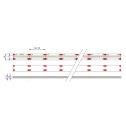 COB vientisa CCT keičiama 2700K-6500K 14W/m 24V nehermetiška LED juosta 608LED/m IP20 CRI90