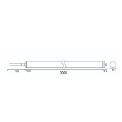 3m NEON FLEX 360° apvali Neutrali balta 4000K 14W/m 24V hermetiška LED juosta Ø25mm IP67