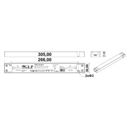 75W 24V Ultra plonas LED maitinimo šaltinis GLP 3.125A