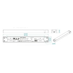 100W 24V Ultra plonas LED maitinimo šaltinis GLP 4.17A